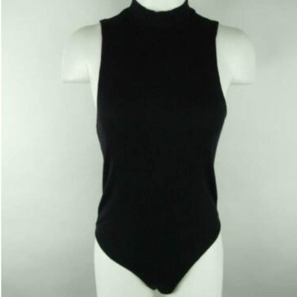 Mudd black ribbed turtleneck bodysuit size S - Picture 4 of 4